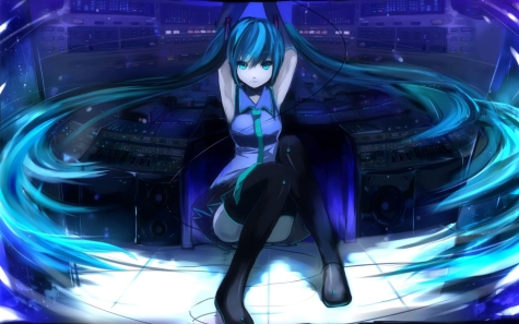 miku in blue